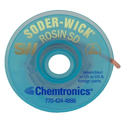 Soder-Wick Yellow Rosin Flux Desoldering Braid 1.5mm x 1.5Mt Reel